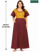 Sivam Nighty Cotton Gown Model 3XL- SBG3XL2301