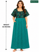 Sivam Nighty Cotton Gown Model 3XL- SBG3XL2314