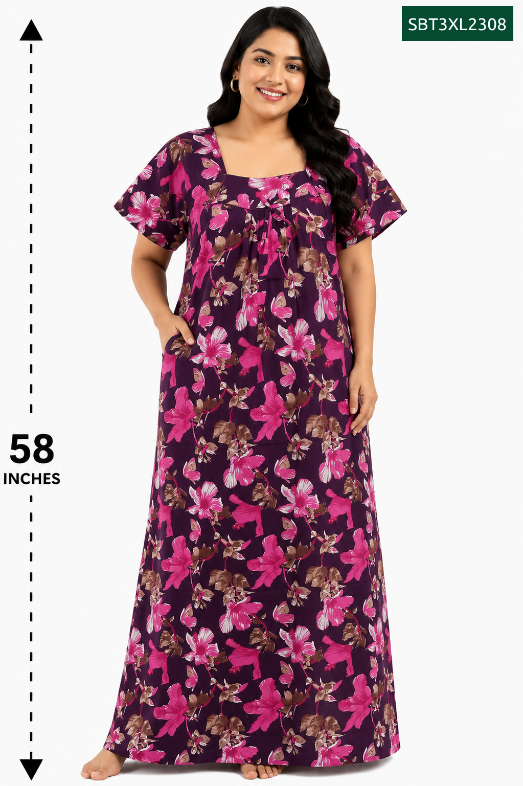 Sivam Nighty Cotton Titanic Model 3XL- SBT3XL2308