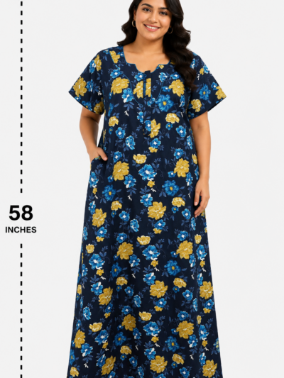 Sivam Nighty Cotton Zip Model 3XL- SBZ3XL2302