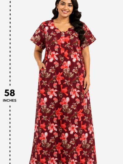 Sivam Nighty Cotton Zip Model 3XL- SBZ3XL2305