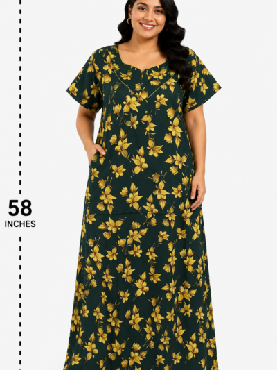 Sivam Nighty Cotton Zip Model 3XL- SBZ3XL2306