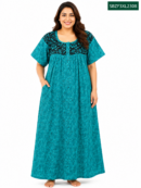 Sivam Nighty Cotton Zip Frock Model 3XL- SBZF3XL2308