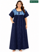 Sivam Nighty Cotton Zip Frock Model 3XL- SBZF3XL2324