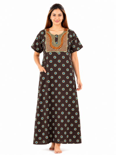 Sivam Nighty Cotton Embroid Model XL- SBbeXL2301