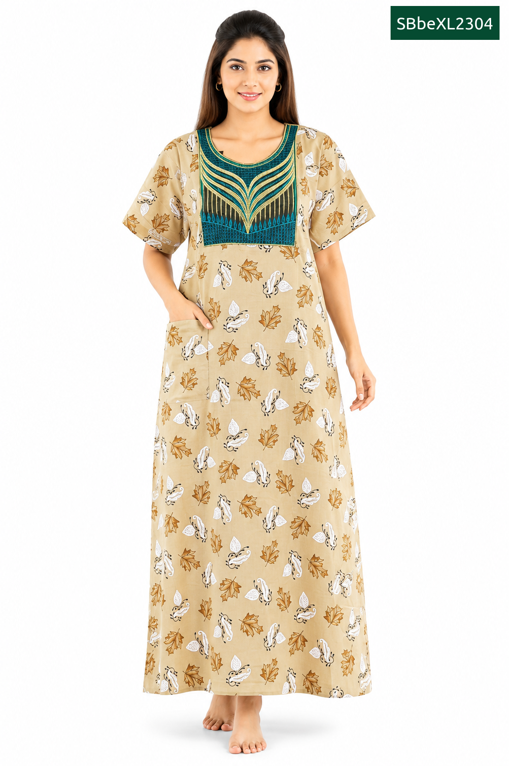 Sivam Nighty Cotton Embroid Model XL- SBbeXL2304
