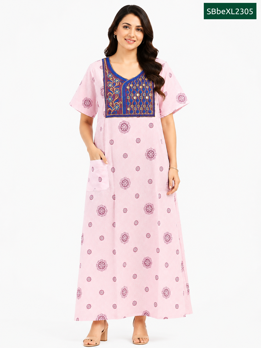 Sivam Nighty Cotton Embroid Model XL- SBbeXL2305