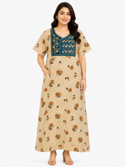 Sivam Nighty Cotton Embroid Model XL- SBbeXL2306