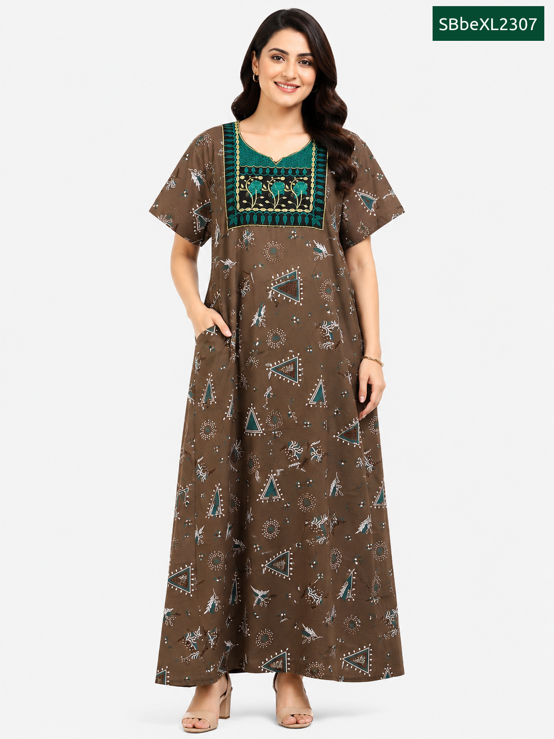 Sivam Nighty Cotton Embroid Model XL- SBbeXL2307