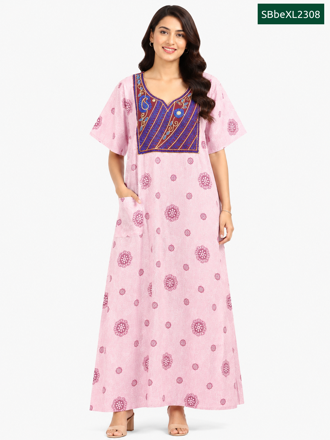 Sivam Nighty Cotton Embroid Model XL- SBbeXL2308