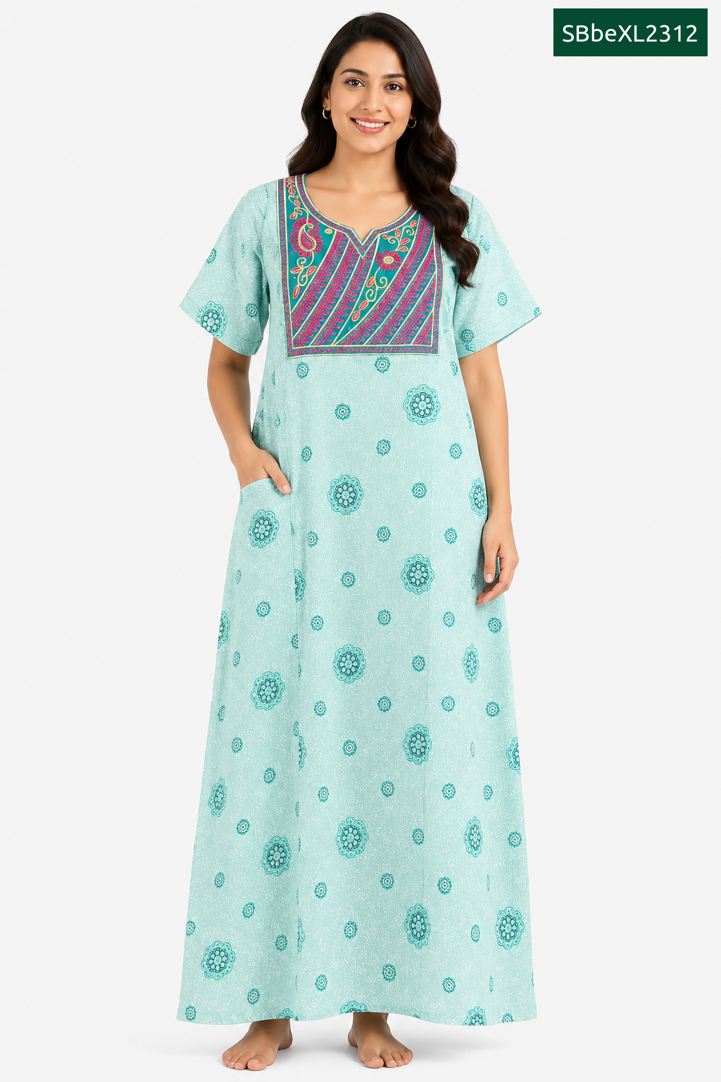 Sivam Nighty Cotton Embroid Model XL- SBbeXL2312