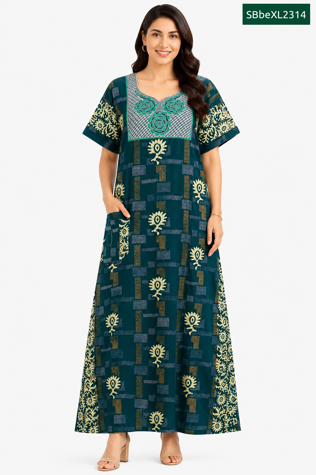 Sivam Nighty Cotton Embroid Model XL- SBbeXL2314
