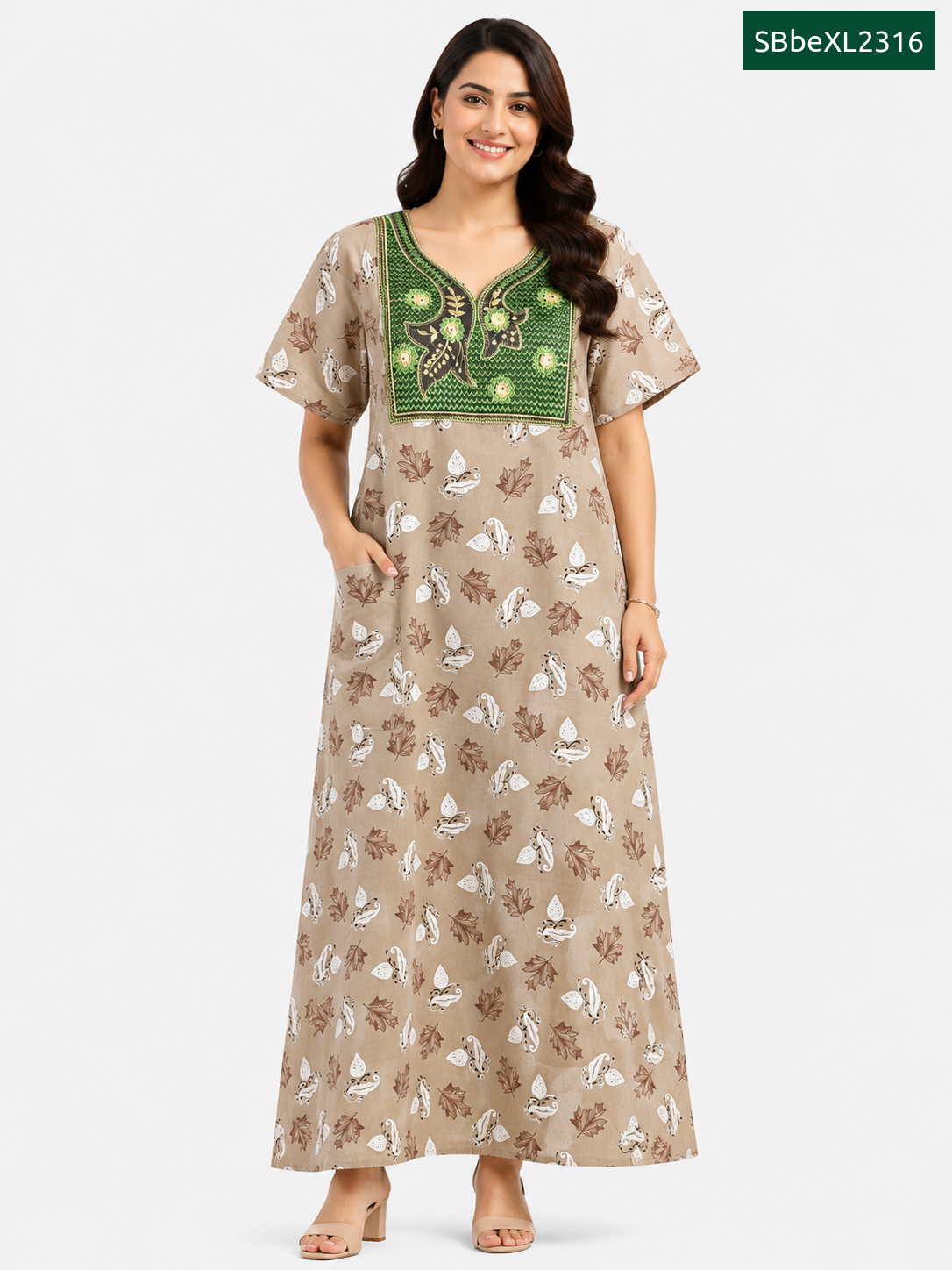 Sivam Nighty Cotton Embroid Model XL- SBbeXL2316