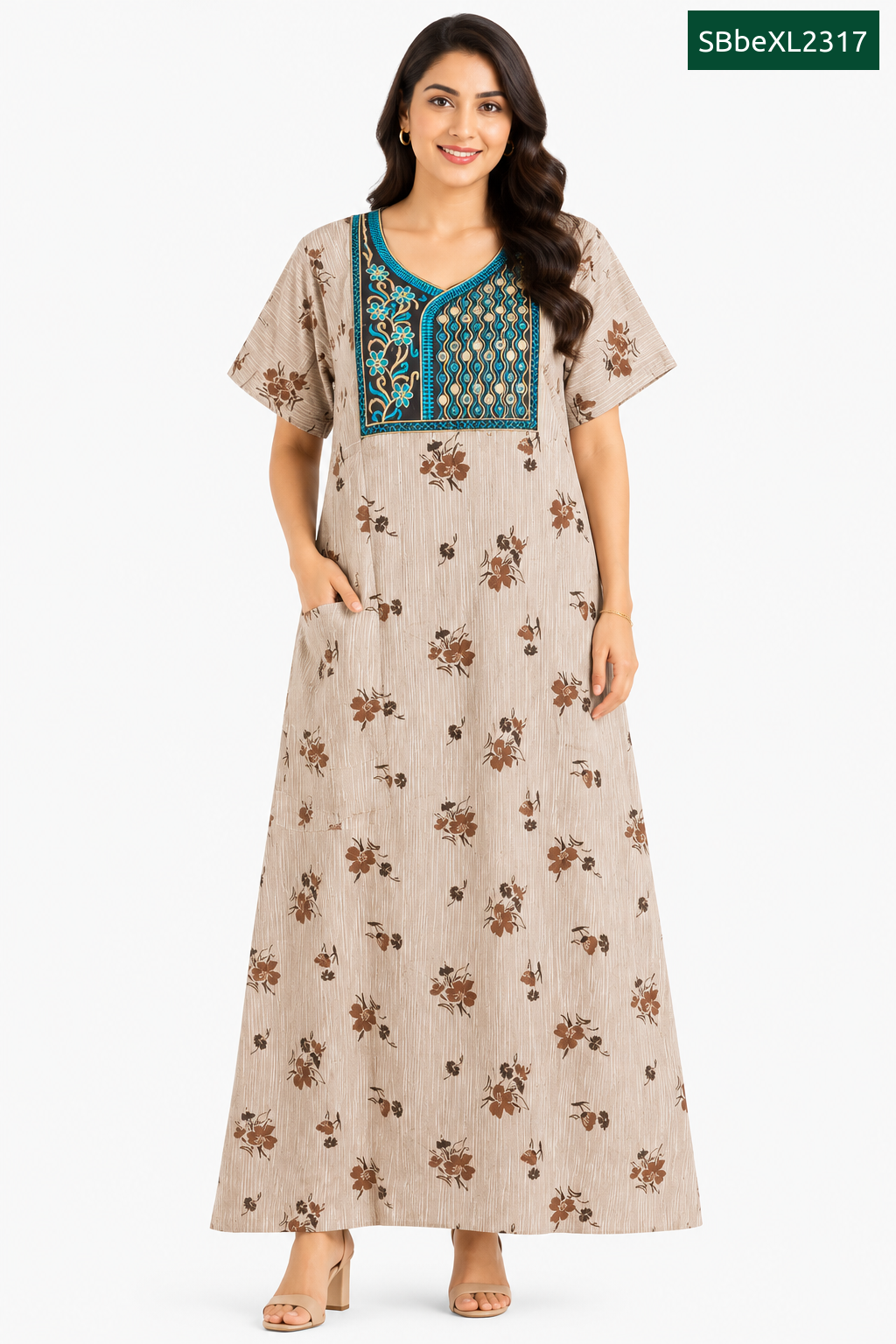 Sivam Nighty Cotton Embroid Model XL- SBbeXL2317
