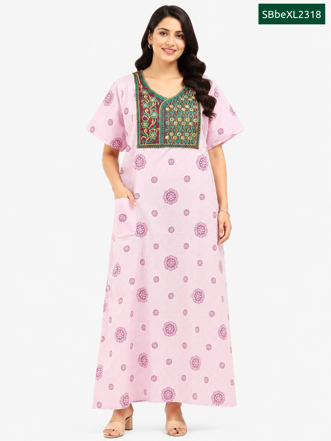 Sivam Nighty Cotton Embroid Model XL- SBbeXL2318