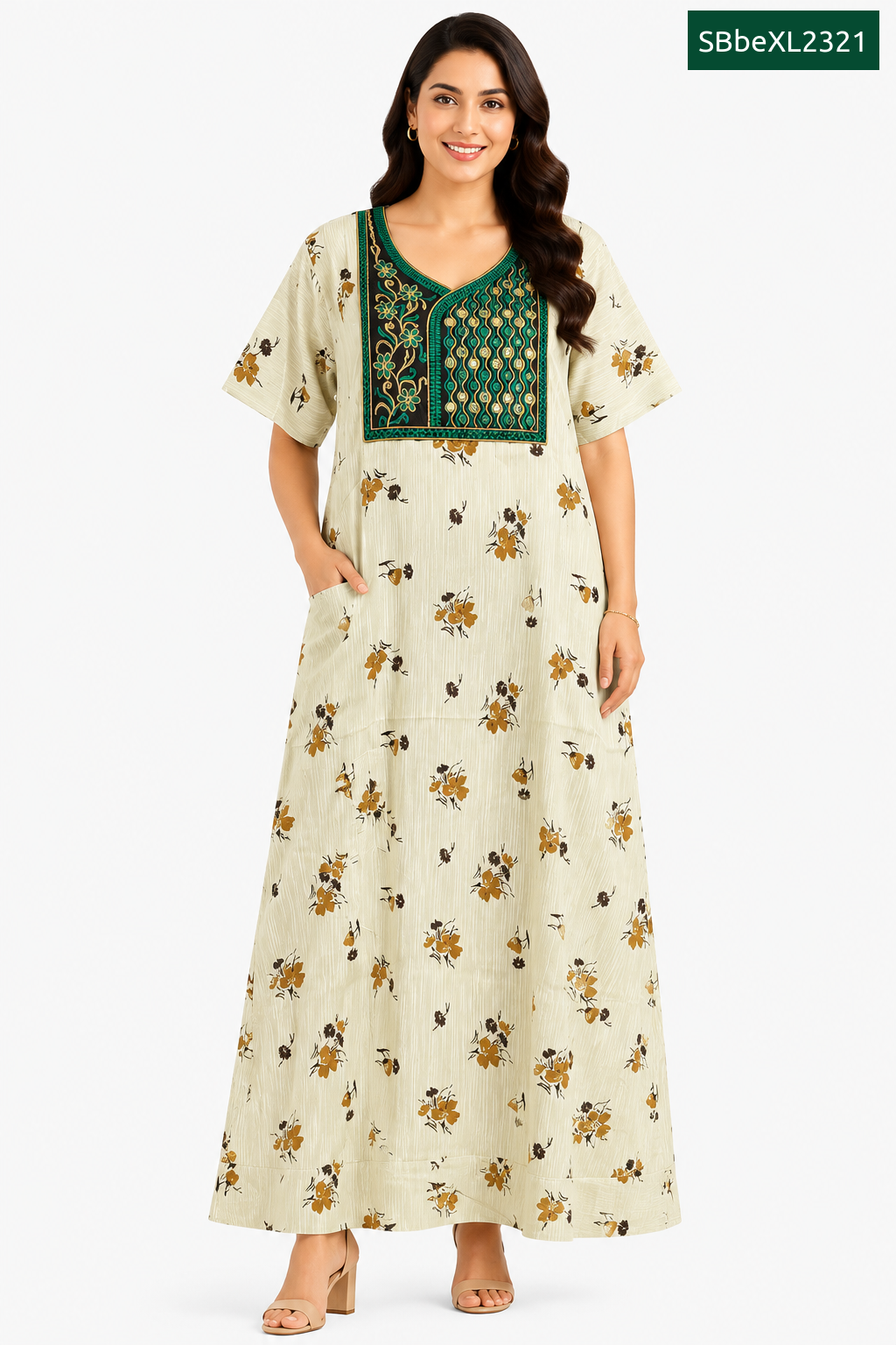 Sivam Nighty Cotton Embroid Model XL- SBbeXL2321