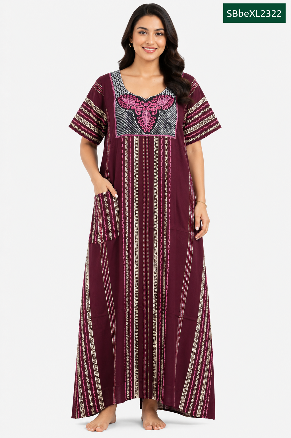 Sivam Nighty Cotton Embroid Model XL- SBbeXL2322