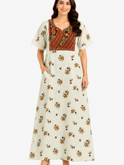 Sivam Nighty Cotton Embroid Model XL- SBbeXL2323