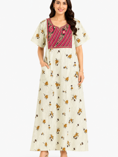 Sivam Nighty Cotton Embroid Model XL- SBbeXL2326