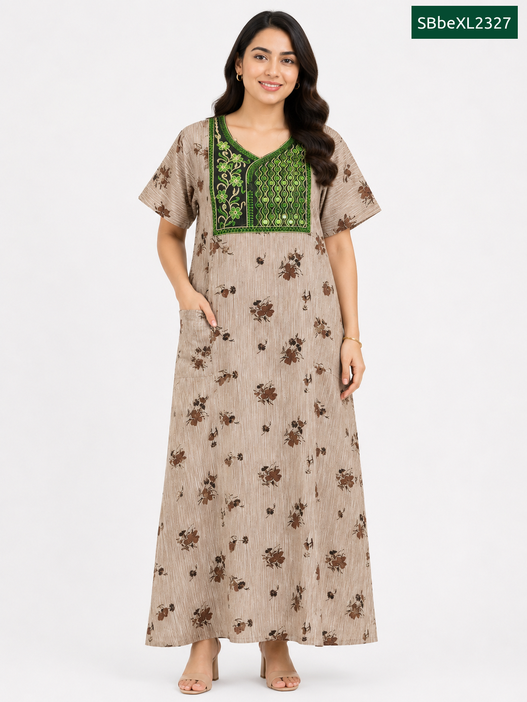 Sivam Nighty Cotton Embroid Model XL- SBbeXL2327