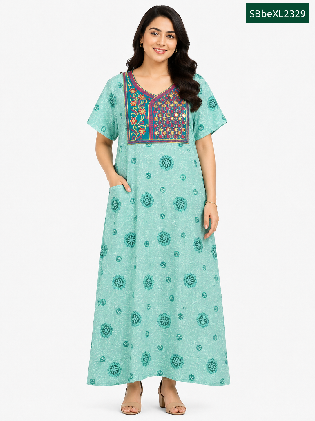 Sivam Nighty Cotton Embroid Model XL- SBbeXL2329