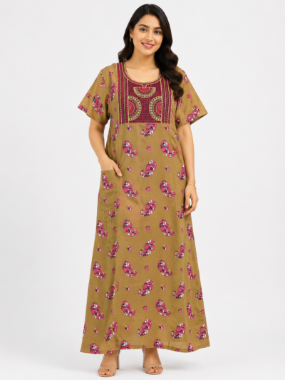 Sivam Nighty Cotton Embroid Model XL- SBbeXL2331