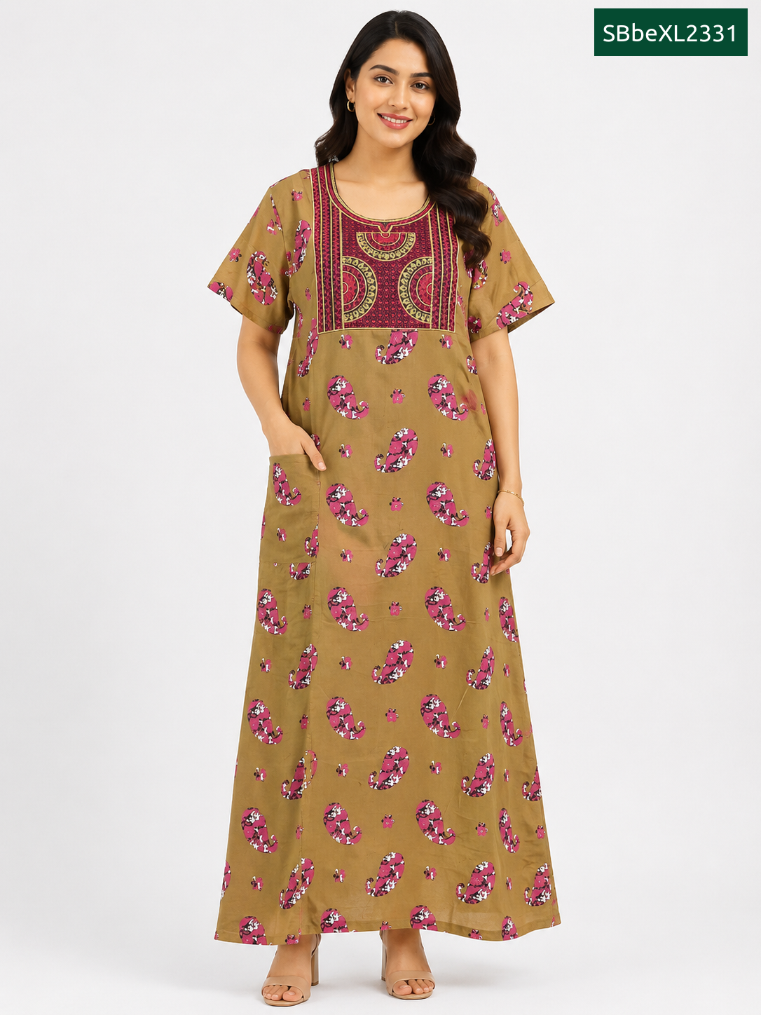 Sivam Nighty Cotton Embroid Model XL- SBbeXL2331