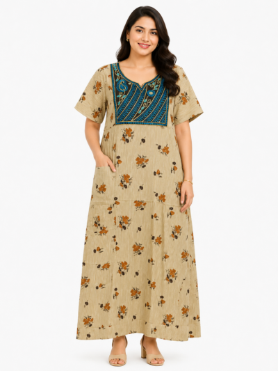 Sivam Nighty Cotton Embroid Model XL- SBbeXL2332