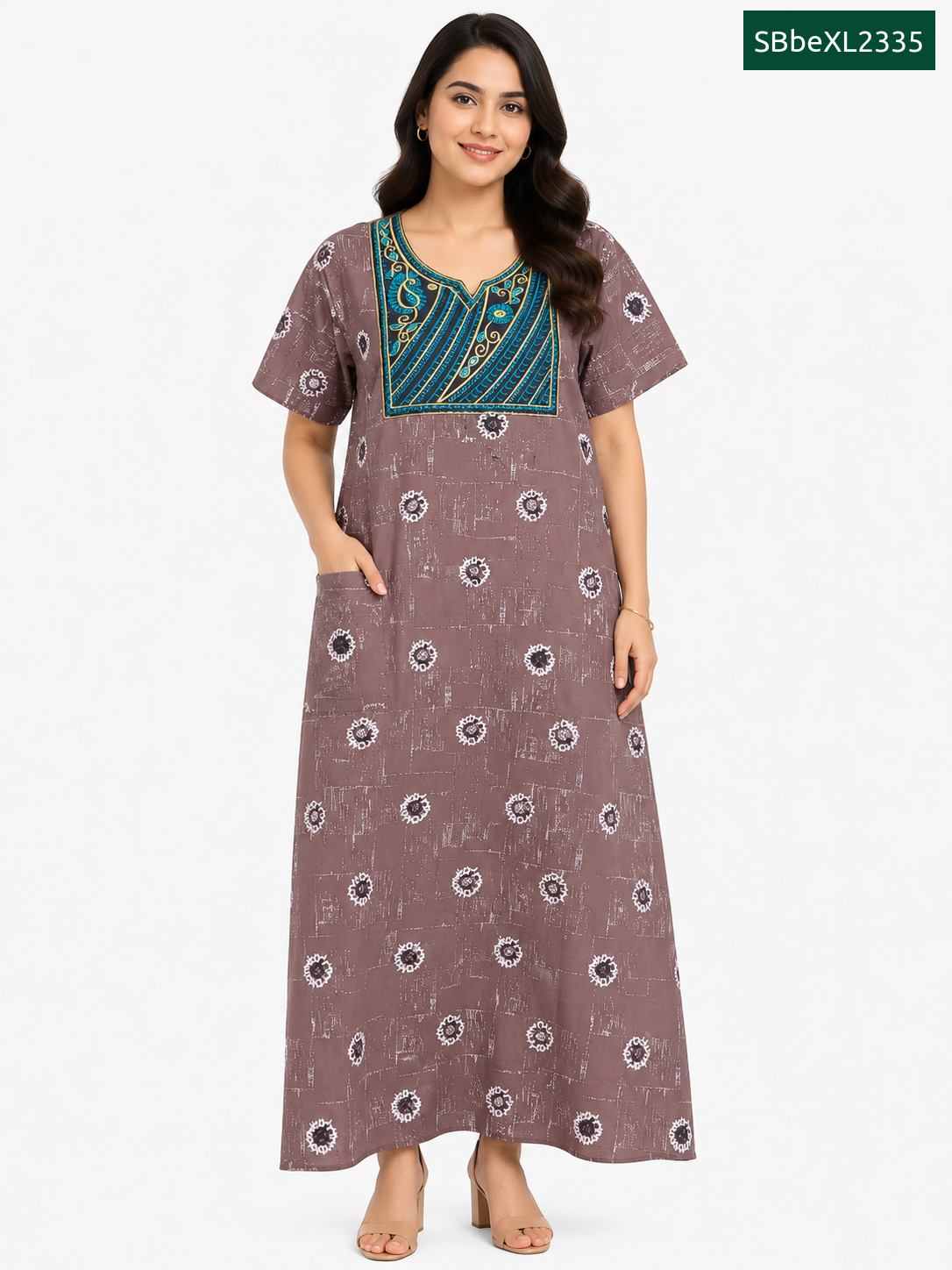 Sivam Nighty Cotton Embroid Model XL- SBbeXL2335