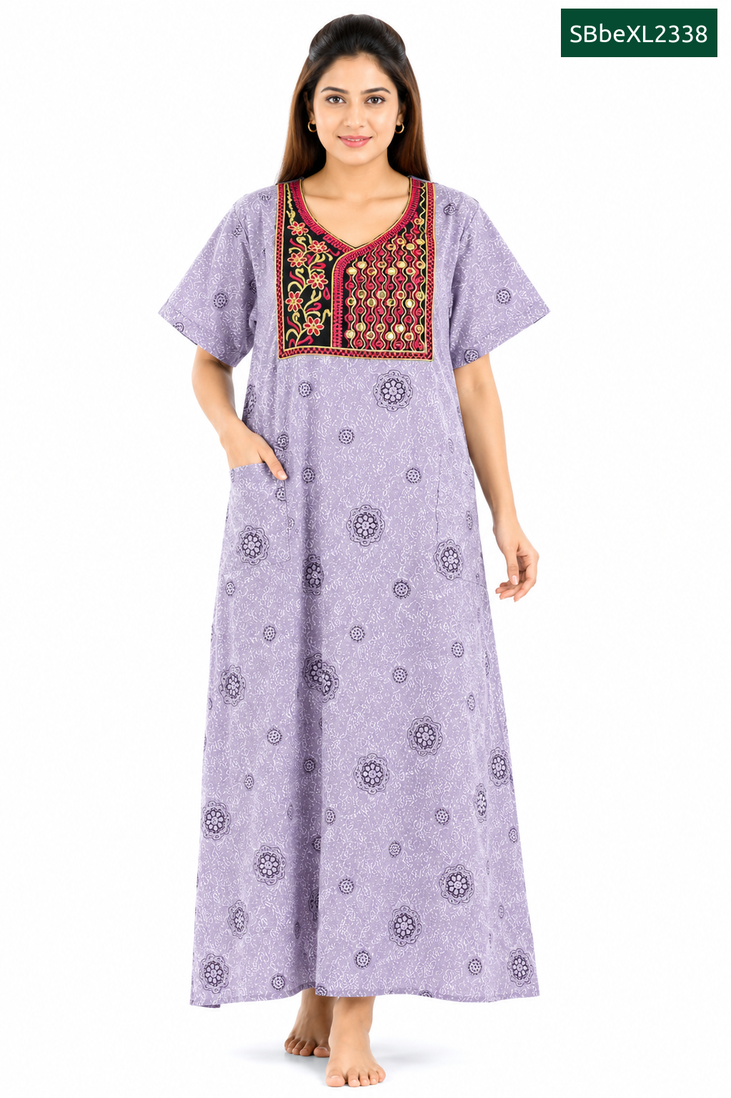 Sivam Nighty Cotton Embroid Model XL- SBbeXL2338