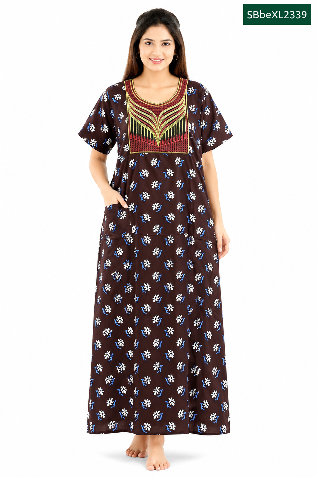 Sivam Nighty Cotton Embroid Model XL- SBbeXL2339
