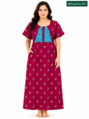 Sivam Nighty Cotton Zip gown Model XXL- SBfpgXXL2301