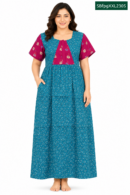 Sivam Nighty Cotton Zip gown Model XXL- SBfpgXXL2305
