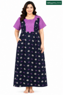 Sivam Nighty Cotton Zip gown Model XXL- SBfpgXXL2310