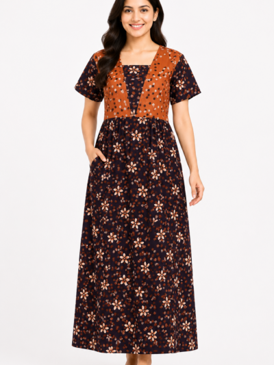 Sivam Nighty Cotton V Neck Model XL- SNVNGXL01