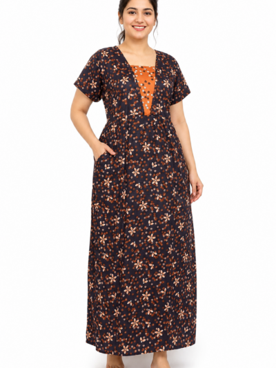Sivam Nighty Cotton V Neck Model XL- SNVNGXL04