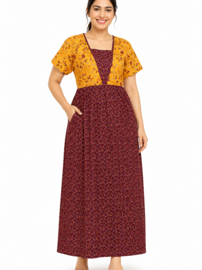 Sivam Nighty Cotton V Neck Model XL- SNVNGXL07