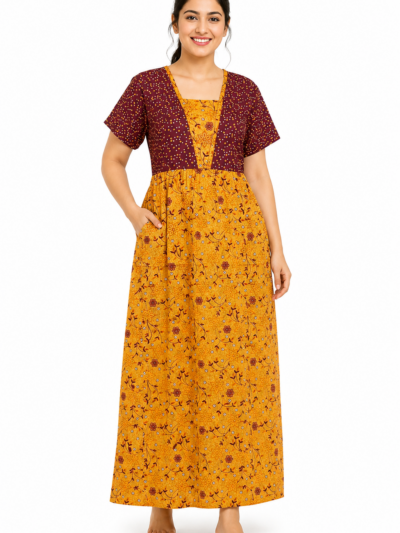 Sivam Nighty Cotton V Neck Model XL- SNVNGXL10