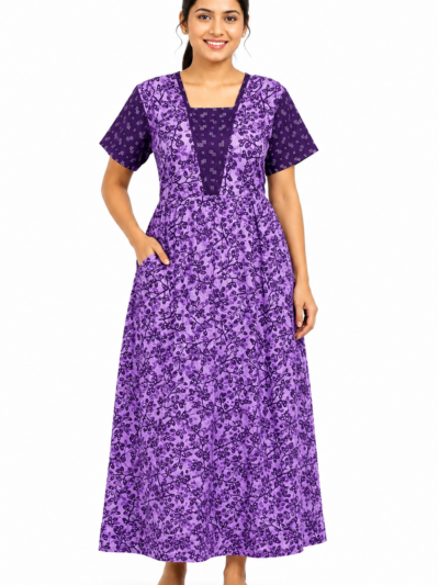 Sivam Nighty Cotton V Neck Model XL- SNVNGXL11