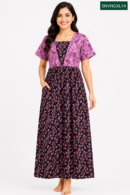 Sivam Nighty Cotton V Neck Model XL- SNVNGXL14