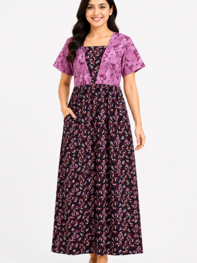 Sivam Nighty Cotton V Neck Model XL- SNVNGXL14