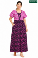 Sivam Nighty Cotton V Neck Model XL- SNVNGXL15