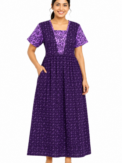 Sivam Nighty Cotton V Neck Model XL- SNVNGXL18