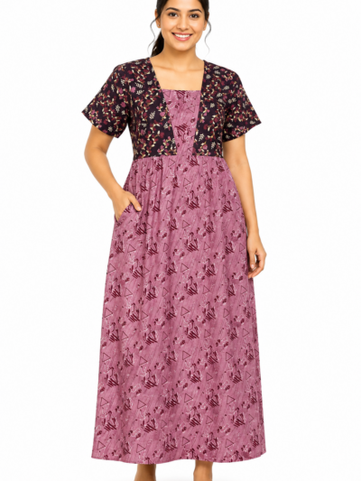 Sivam Nighty Cotton V Neck Model XL- SNVNGXL19