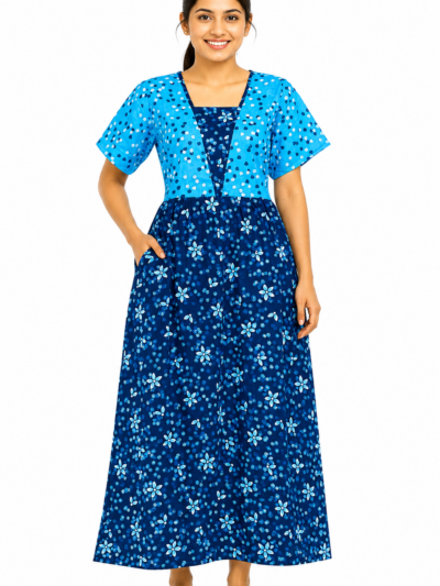 Sivam Nighty Cotton V Neck Model XXL- SNVNGXXL05