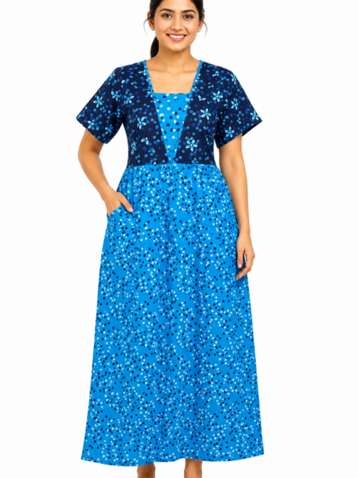 Sivam Nighty Cotton V Neck Model XXL- SNVNGXXL11