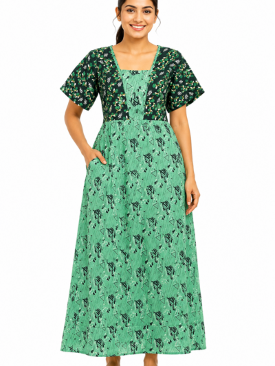 Sivam Nighty Cotton V Neck Model XXL- SNVNGXXL15