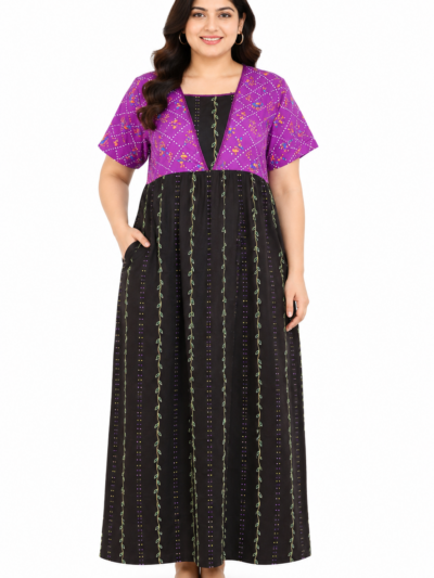 Sivam Nighty Cotton V Neck Model XL- SNVNXL2305