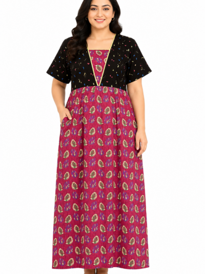 Sivam Nighty Cotton V Neck Model XL- SNVNXL2306