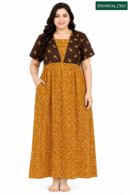 Sivam Nighty Cotton V Neck Model XXL- SNVNXXL2302